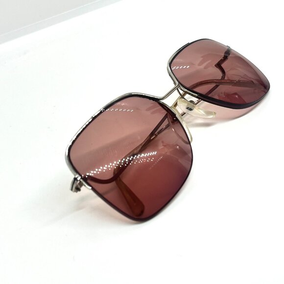 VINTAGE LOGO PARIS FRANCE EYEGLASSES SUNGLASSES FRAMES ROSE LENS METAL 80s - Picture 5 of 16